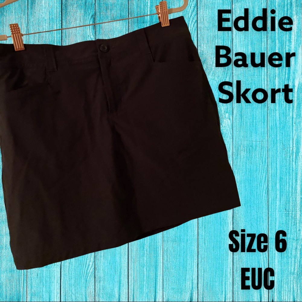 Eddie Bauer Black Quick Dry Skort Size 6